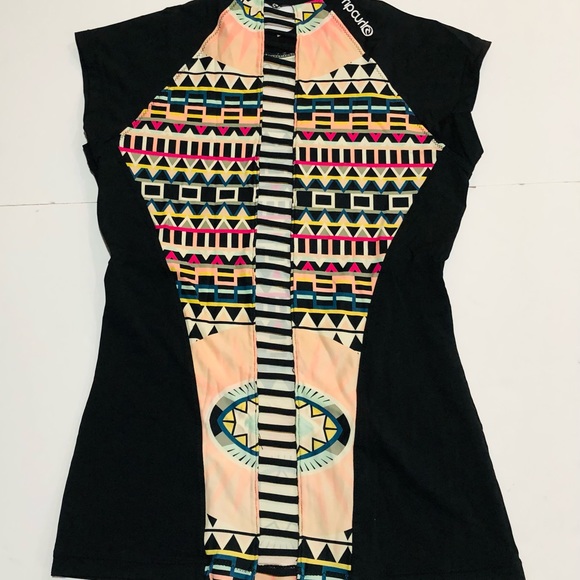 Rip Curl Rash Guard Shirt Junior Size XS Multicolor - Picture 4 of 6